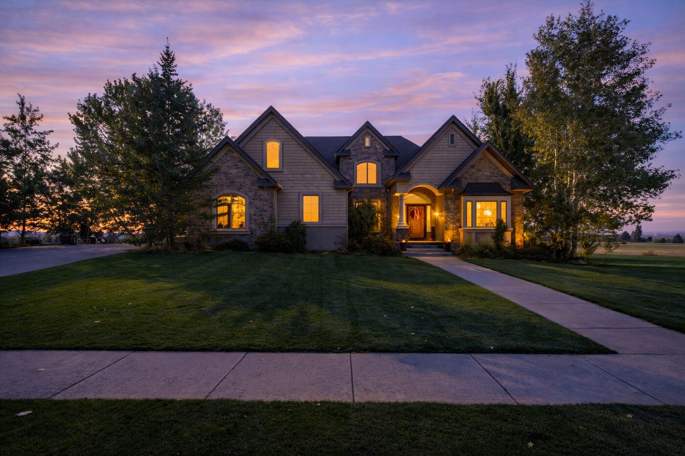 610 Autumn Drive — a stone and stucco estate in Harvest Heights, Rexburg Idaho